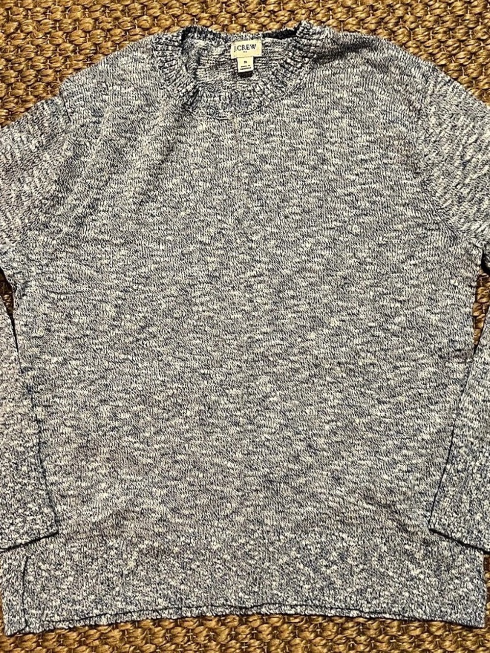 J.Crew Crewneck Sweater in Blue & White Size Small Like New